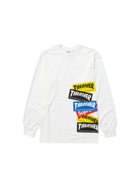 Supreme Supreme Thrasher Multi Logo L/S Tee White