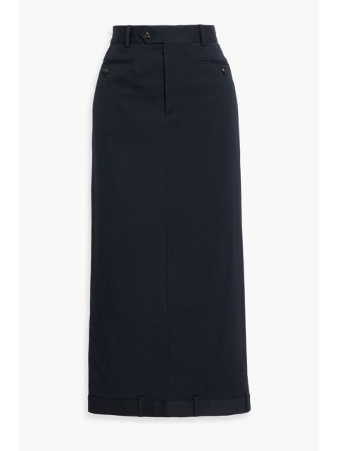 BETTTER Upside-Down cotton-blend twill maxi skirt