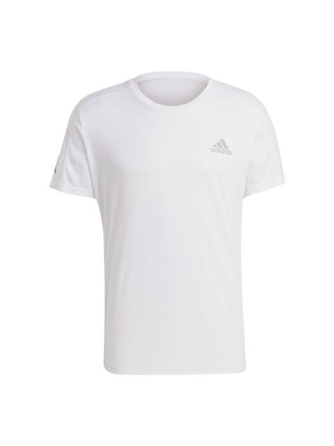 adidas adidas MENS Own the Run Tee Reflective Crew-neck Short Sleeve White GJ9963