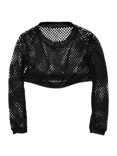 Other Designers If Six Was Nine - Y2K Fishnet Mesh Cropped Top