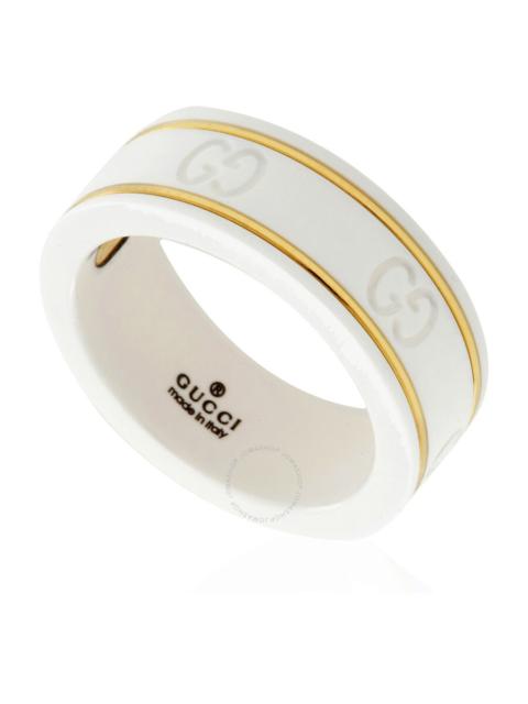 GUCCI Gucci Yellow Gold And White Icon Ring