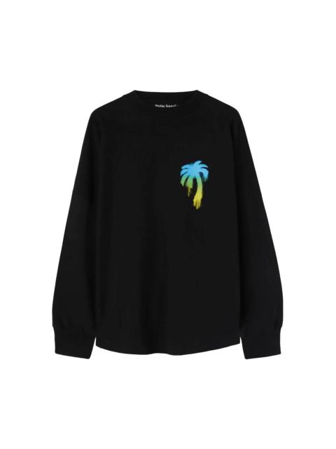 Palm Angels Palm Angels Sprayed Palm Logo Over Tee 'Black/Green'