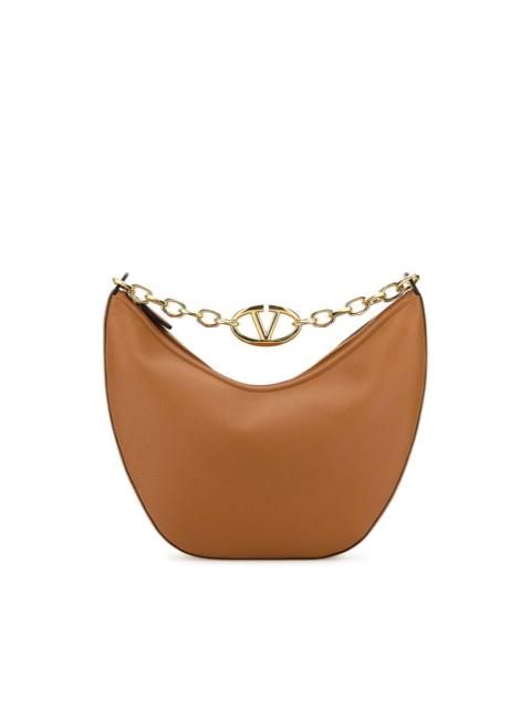Valentino Valentino Garavani Camel Leather Medium Hobo Vlogo Moon Handbag