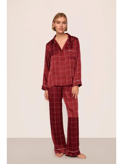 eberjey Eberjey x  Lily Aldridge - Inez Washable Silk Printed Long PJ Set