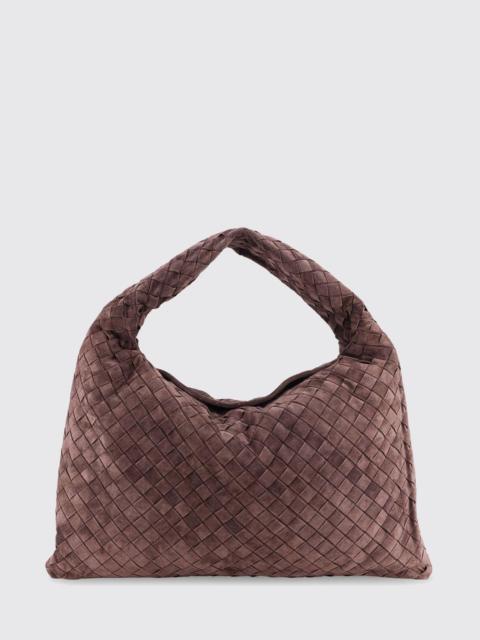 Bottega Veneta Bottega Veneta Women Hop Suede Shoulder Bag Bottega Veneta With Intrecciato Weave