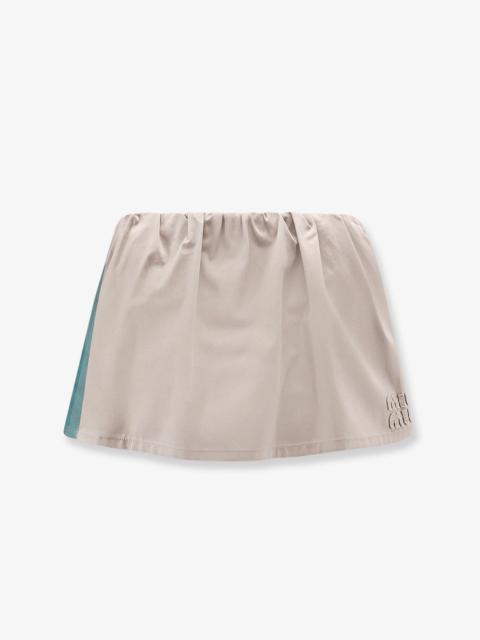 Miu Miu Old Twill Mini Skirt