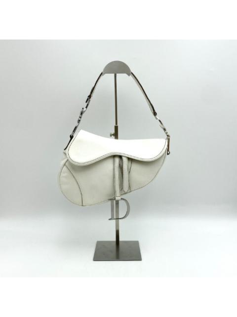 Christian - Christian Dior White Saddle Bag Medium