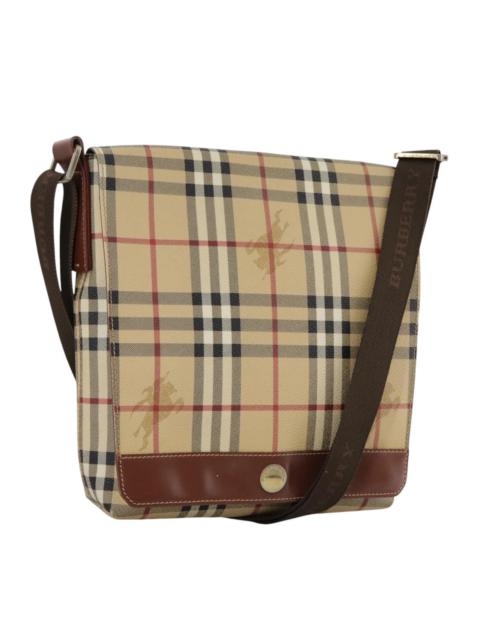 Burberry Burberry Nova Check Shoulder Bag Pvc Leather Beige Brown Gold