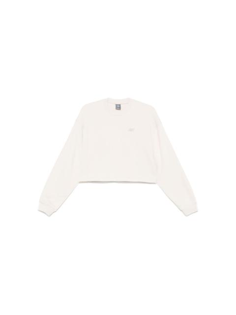 logo-embroidered cropped sweatshirt