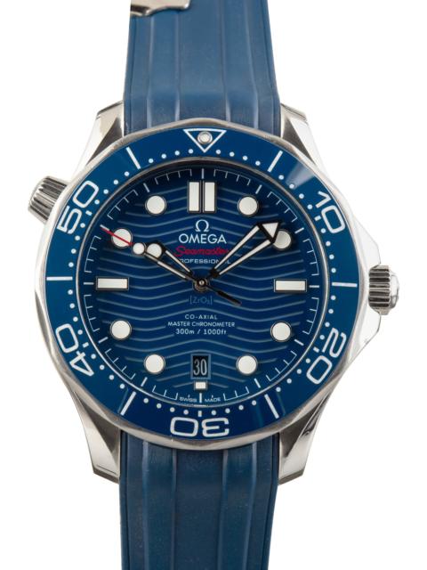 OMEGA Used Steel Blue Wave Dial Omega Seamaster Diver 300M