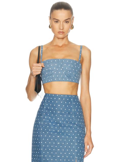 CAROLINA HERRERA Cropped Bustier Top