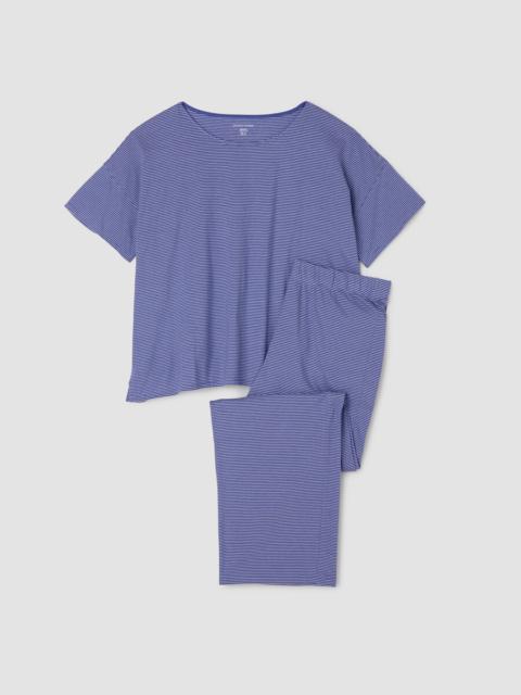 EILEEN FISHER Mini Stripe Organic Cotton Jersey Sleep Set