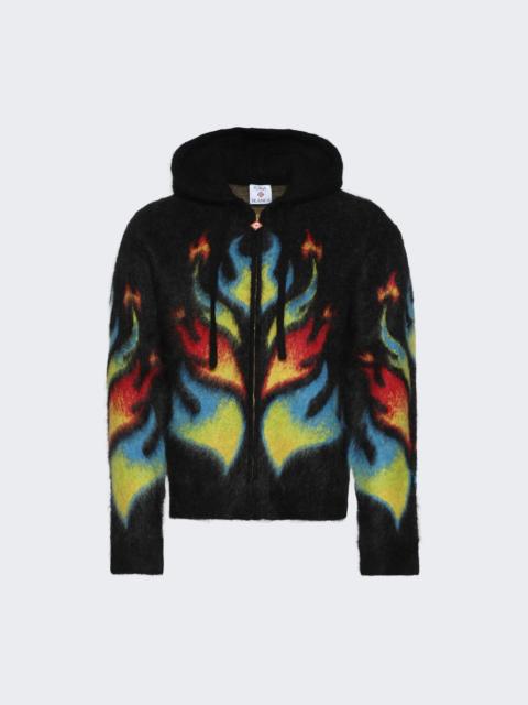 CASABLANCA Brushed Flame Zip Up Flame Laurel