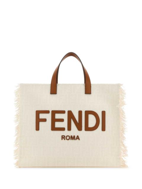 Fendi Men Embroidered Jacquard Ff Shopper Shopping Bag