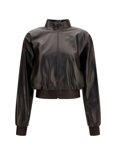 GUCCI Gucci Soft Nappa Bomber Jacket Dark Chocolate