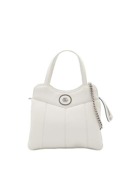 GUCCI Gucci Chalk Leather Small Petite Gg Handbag
