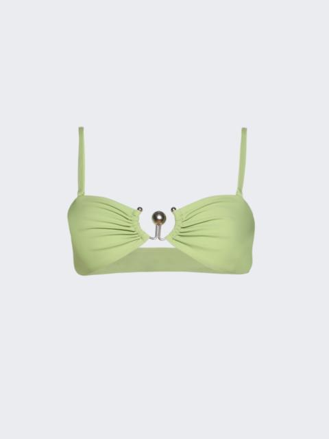 CHRISTOPHER ESBER Ruched Prong Bandeau Fresh Lime