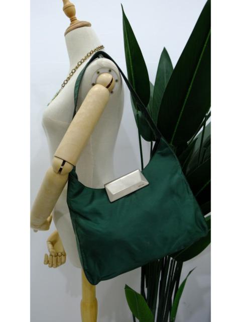 Prada Authentic Prada green nylone hobo/shoulder bag