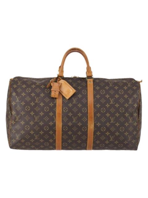 Louis Vuitton Keepall leather travel bag