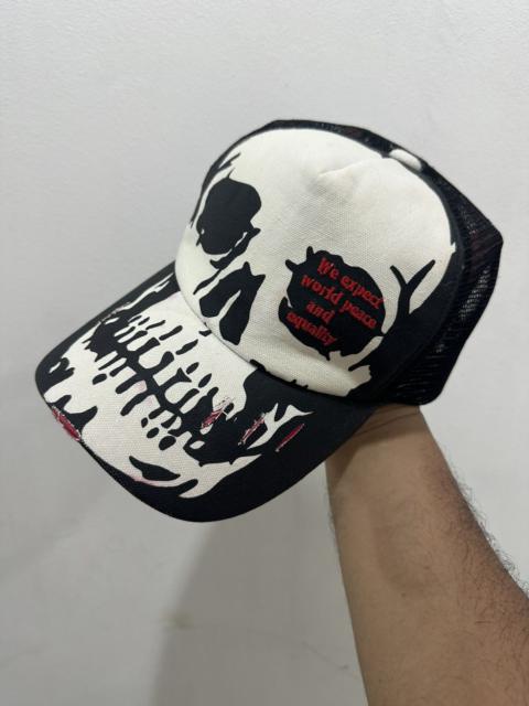 Other Designers Other - VTG Distress PEACE SKULL Trucked Hat