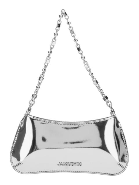 JACQUEMUS Jacquemus Women 'Le Petit Bisou Chaine' Silver Colored Shoulder Bag With Chain-Link Shoulder Strap A