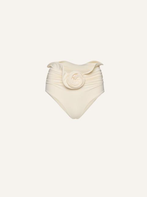 MAGDA BUTRYM Sculpted waist swim bottom in cream