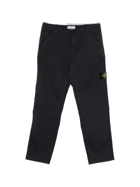 Stone Island Logo cotton cargo trousers