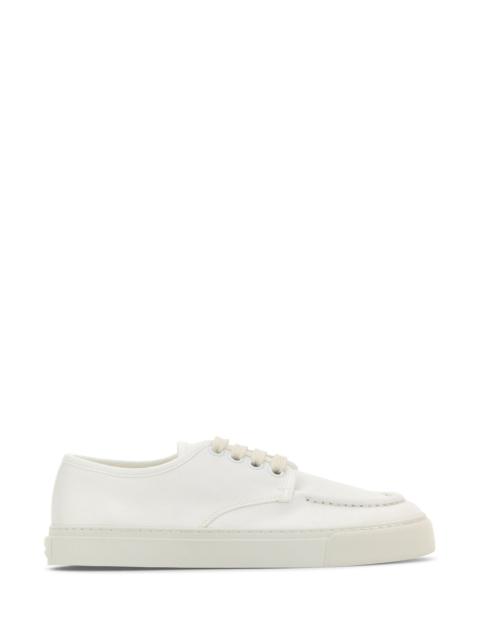 Prada Men White Canvas Sneakers