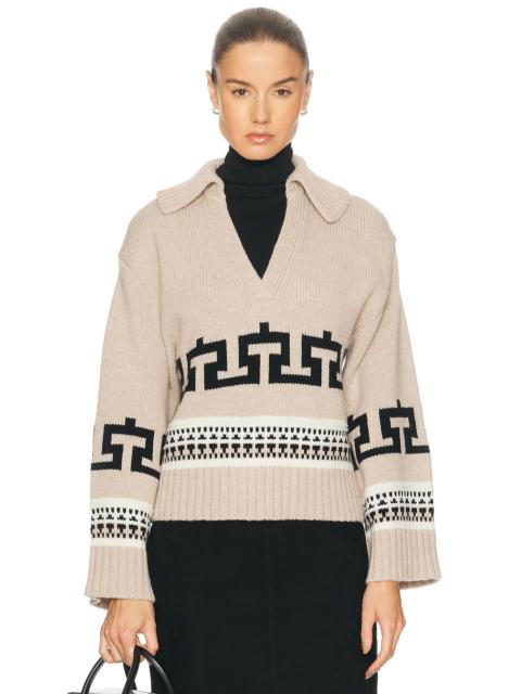 SIMKHAI Oeilly V Neck Sweater