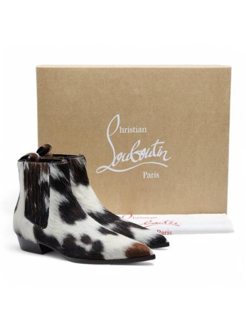Christian Louboutin Christian Louboutin Cheliviss Low Boots Hair-on Calf - Brown White - 41 $1795