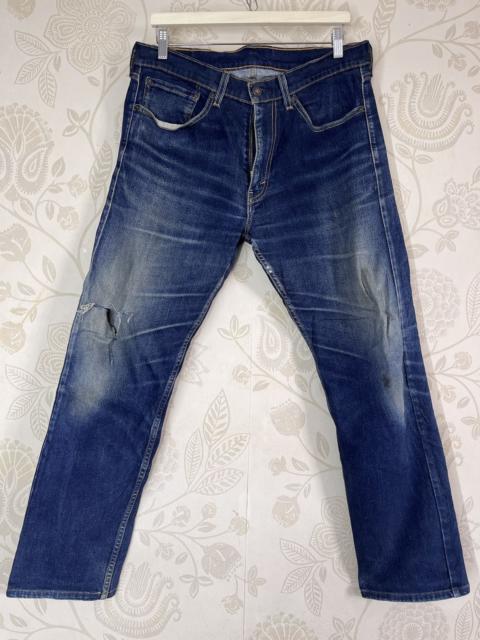 Levis 505 R Tag Distressed Denim Jeans Straight Cut