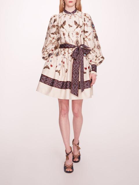 Marchesa PRINTED POPLIN MINI DRESS
