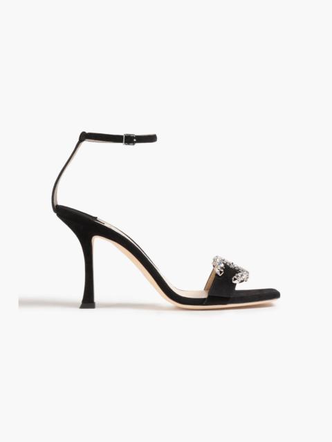 JIMMY CHOO Marsai 90 embellished suede sandals
