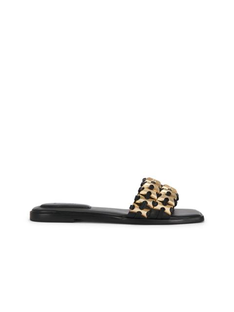SIMKHAI Faye Beaded Leather Flat Slide