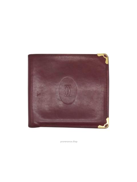 Cartier Bifold Wallet - Burgundy Calfskin Leather