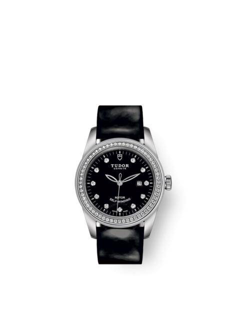 TUDOR Tudor Glamour Date Automatic Diamond Black Dial Ladies Watch 53020-0048