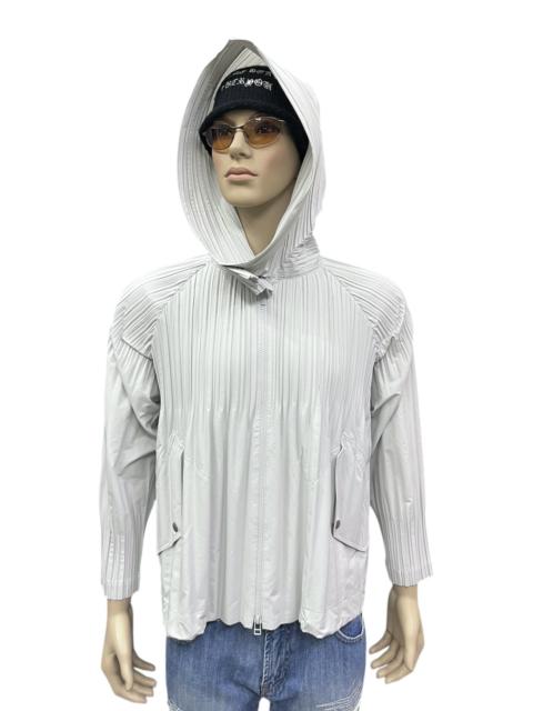 Other Designers PLEATS PLEASE Issey Miyake Pleated Poly Hoodie Windbreaker