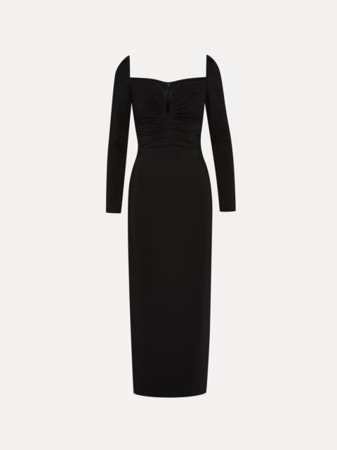 Oscar de la Renta PLUNGING SWEETHEART COCKTAIL DRESS