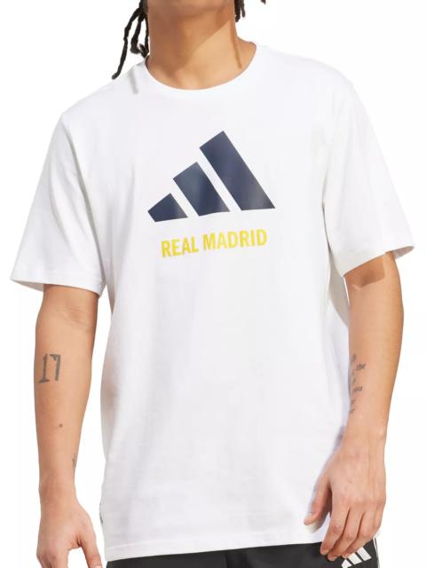 adidas adidas Adult Real Madrid 2025 White Logo T-Shirt