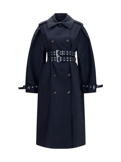 GANNI Ganni Women Double Cotton Trench Coat