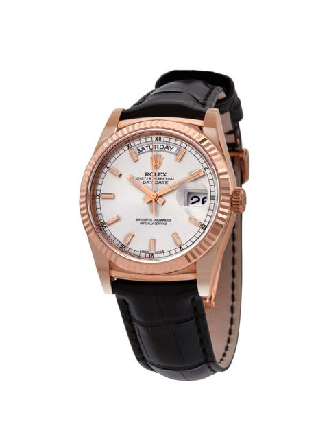 ROLEX Rolex Day-Date President Rhodium Dial 18K Everose Gold Automatic Men's Watch 118135RSL