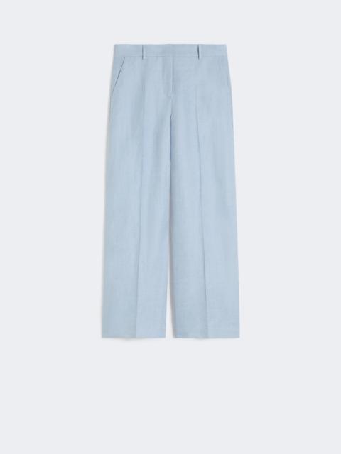 WEEKEND Max Mara Linen canvas trousers - LIGHT BLUE