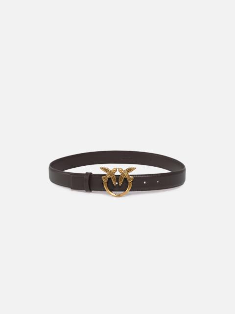 PINKO LOVE BIRDS LEATHER BELT 3CM
