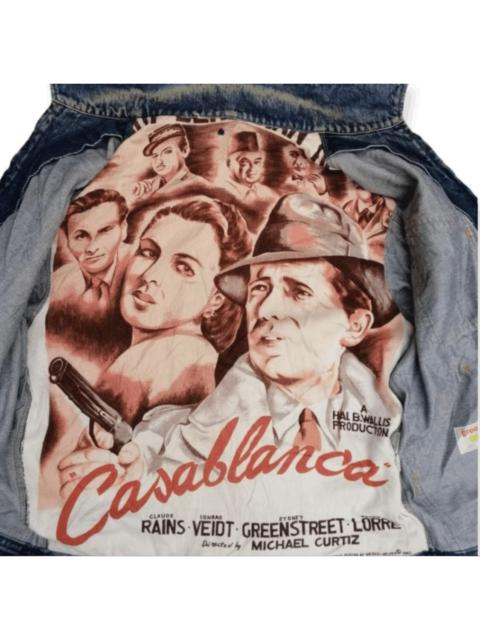 CASABLANCA Vintage 80s Casablanca Denim Jacket Distressed Jacket