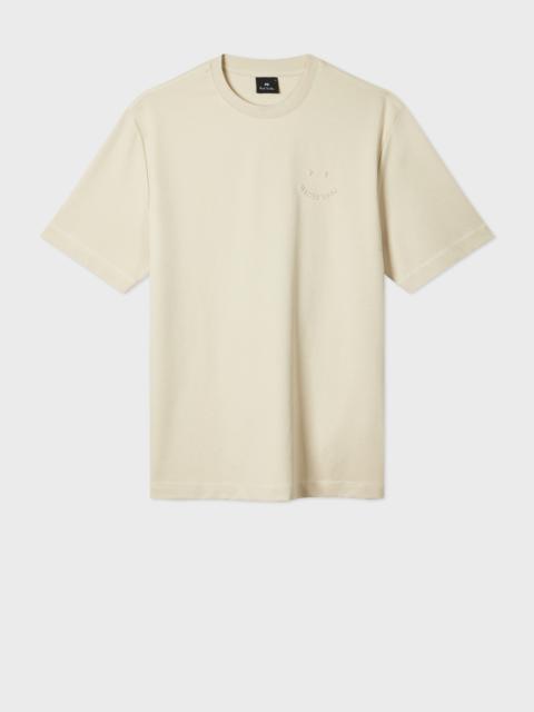 Paul Smith Casual-Fit Ecru Embossed 'Happy' T-Shirt