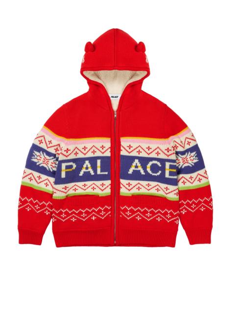 PALACE PALACE LOVES ME HOODED KNIT RED
