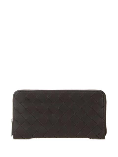 Bottega Veneta Bottega Veneta Men Dark Brown Leather Wallet