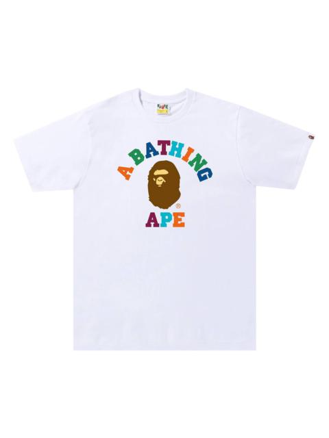 A BATHING APE® BAPE Colors College Tee 'White/Multicolor'