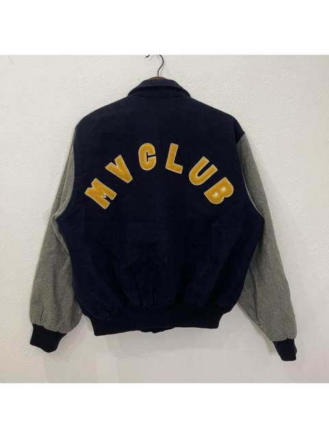 Other Designers Archival Clothing - Vintage MV Club Big Logo Varsity Jacket