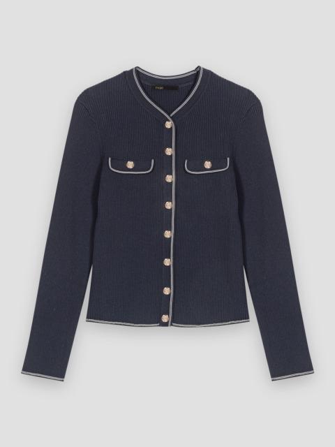 maje Ribbed knit cardigan
